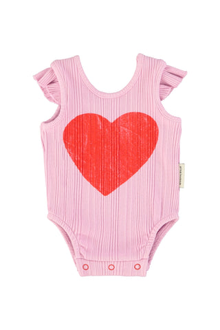 Piupiuchick Lilac/Red Heart Bodysuit