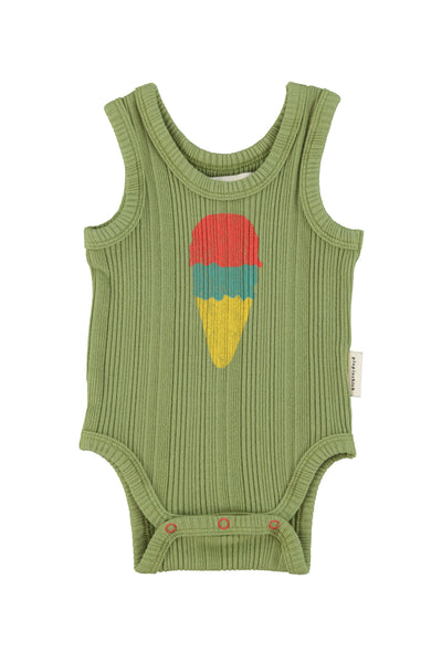 Piupiuchick Olive Ice Cream Print Bodysuit