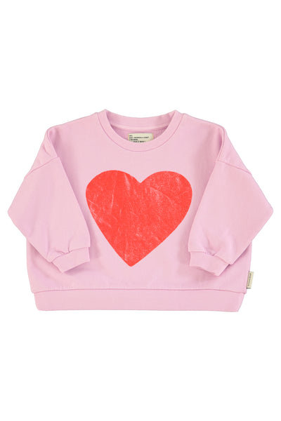 Piupiuchick Lilac Red Heart Sweatshirt