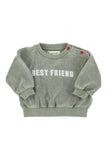 Piupiuchick Baby Washed Green Best Friend Sweatshirt