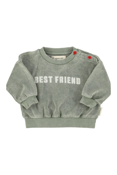 Piupiuchick Baby Washed Green Best Friend Sweatshirt