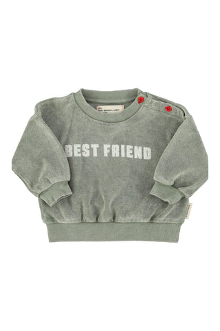 Piupiuchick Baby Washed Green Best Friend Sweatshirt
