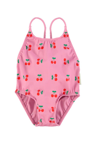 Piupiuchick Pink Cherries All Over Swimsuit