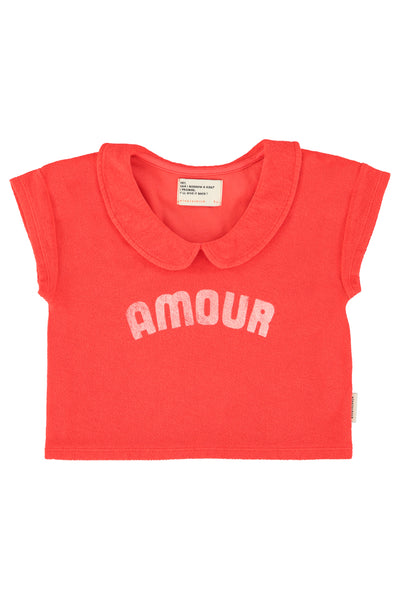 Piupiuchick Red Amour Peter Pan Collar T-shirt