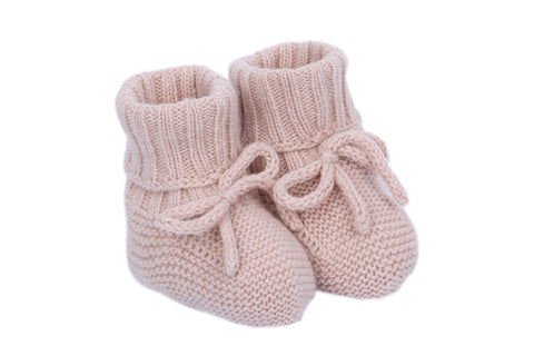 Patachou Dusty Pink Knit Booties
