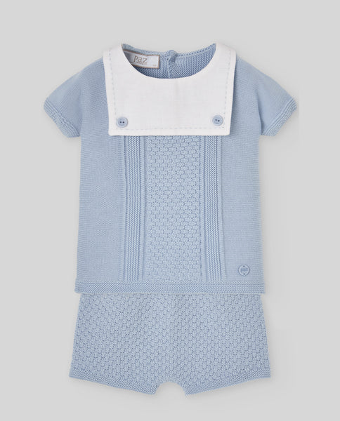 Paz Radriguez Sky Blue Knit Sweater Set