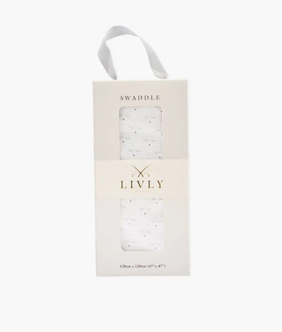 Livly Stockholm White Sleeping Cutie Swaddle