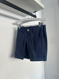 Emanuel Pris Navy Blue Stripe Shorts