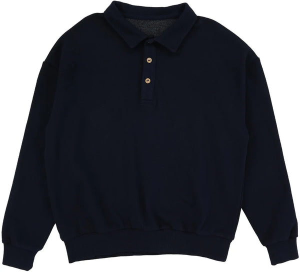 Lil Legs Black Wash Sweatshirt Polo SWP-OFBLA