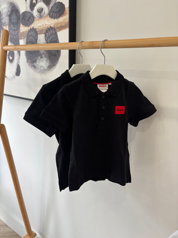 Hugo Black Logo Short Sleeve Polo