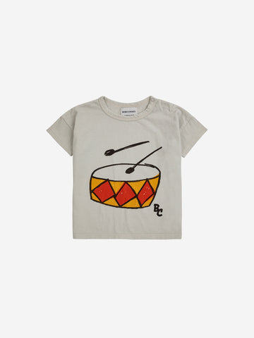 Bobo Choses Baby Beige Play the Drum T-shirt