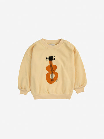Bobo Choses Baby Light Yellow Acoustic Guitar Sweatshirt