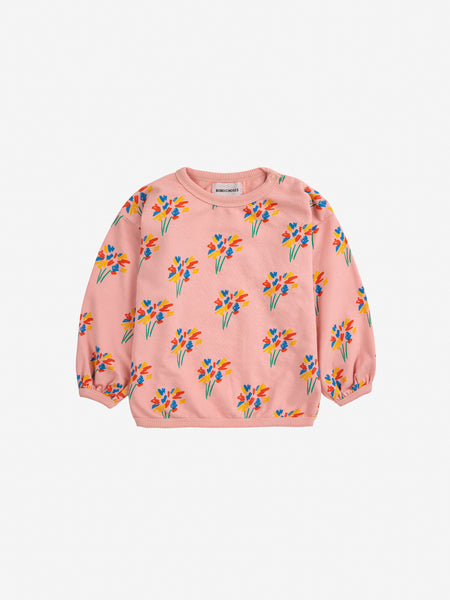 Bobo Choses Baby Pink Fireworks All Over Sweatshirt