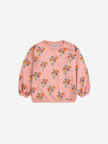 Bobo Choses Baby Pink Fireworks All Over Sweatshirt