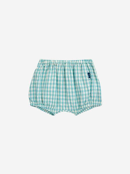 Bobo Choses Baby Turquoise Vichy Woven Bloomer