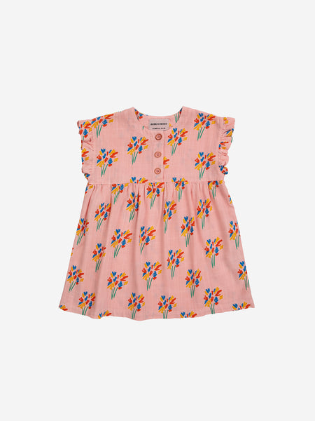 Bobo Choses Baby Pink Fireworks All Over Woven Dress