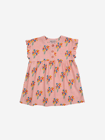 Bobo Choses Baby Pink Fireworks All Over Woven Dress