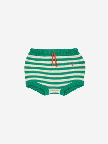 Bobo Choses Baby Green Stripes Knitted Culotte