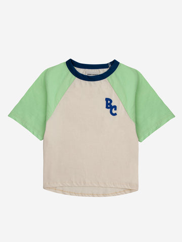 Bobo Choses Jade Color Block Raglan Sleeves T-shirt
