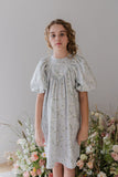 Petite Amalie Cream Bud Chambray Dress