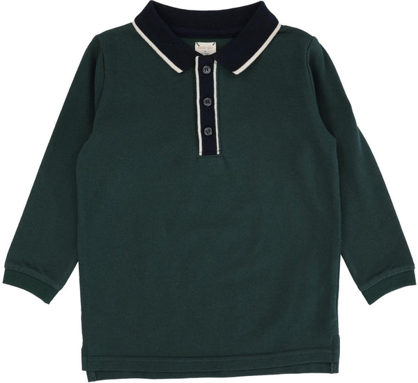 Lil Legs Green Contrast Trim Polo CTTP-GRN