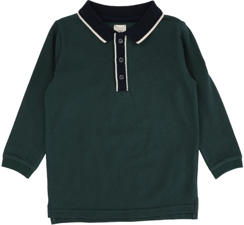Lil Legs Green Contrast Trim Polo CTTP-GRN