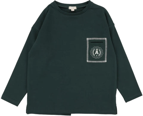 Lil Legs Green Boys Pocket Tee BPT-GRN