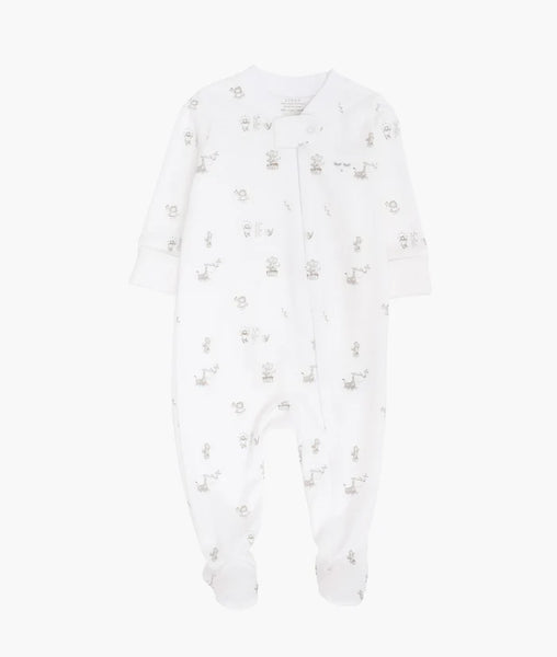 Livly Stockholm White Celebration Zipper Footie