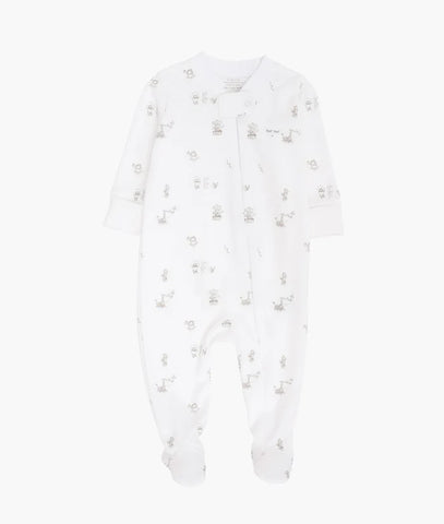 Livly Stockholm White Celebration Zipper Footie