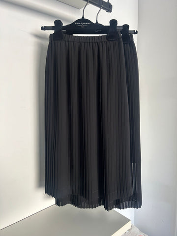 Philosophy Black Pleated Skirt