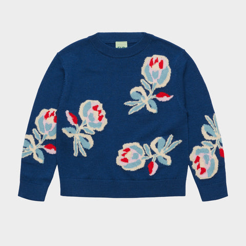 Fub Deep Indigo Jacquard Crewneck