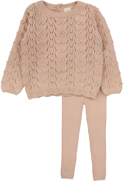 Lil Legs Analogie Dusty Pink Knit Set DGKS-DPNK