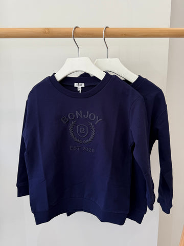 Bonjoy Midnight Blue Stitched Sweatshirt