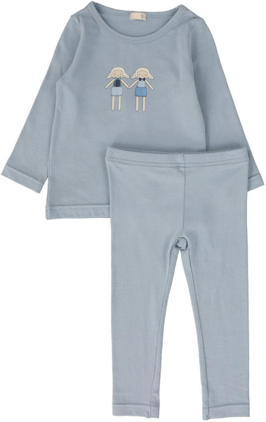 Lil Legs Dusty Blue Lamb PJS