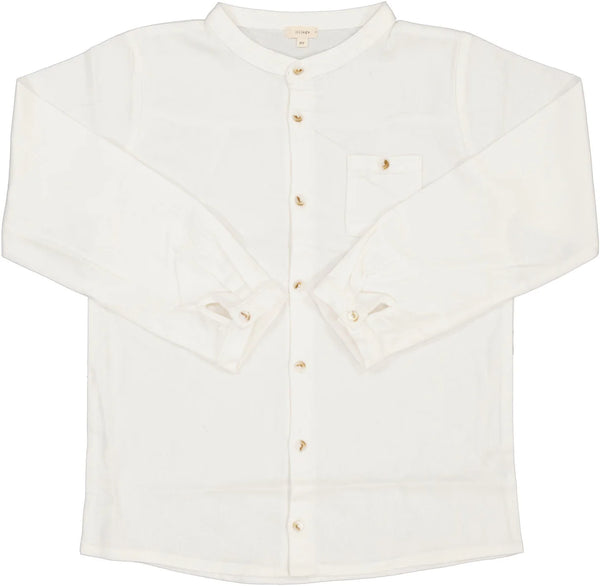 Lil Legs Analogie Winter White Boys Mandarin Collar Shabbos Shirt