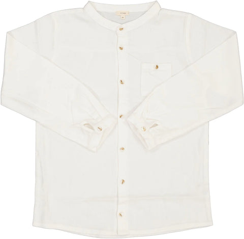 Lil Legs Analogie Winter White Boys Mandarin Collar Shabbos Shirt