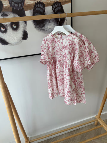 Babe & Tess Peony Flowers Aurora Mini Dress