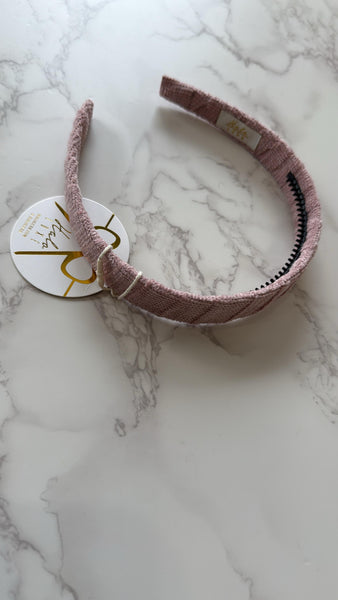 Halo Luxe Dusty Pink Abigail Luxe Corduroy Headband