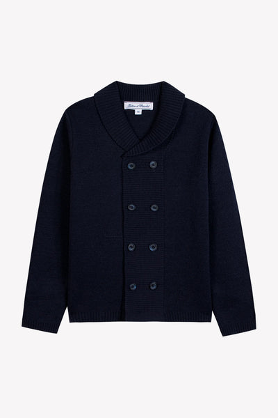 Tartine et Chocolate Marine Doluble Breasted Cardigan
