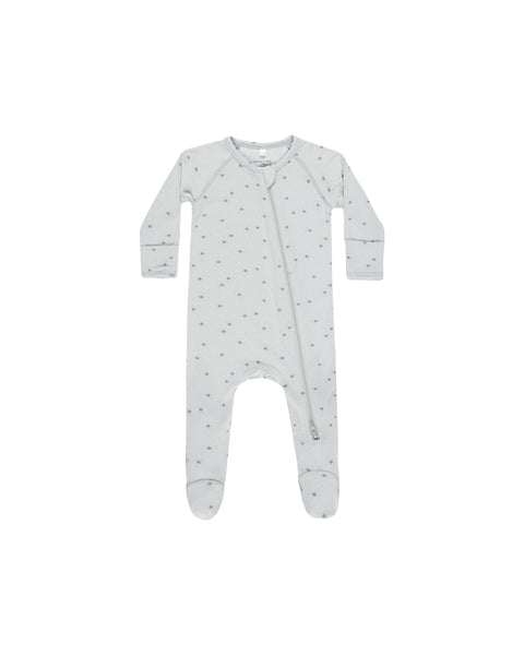 Quincy Mae Sky Twinkle Bamboo Zip Footie