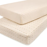 Ely's & Co Linear Floral Crib/Toddler Bed Sheets