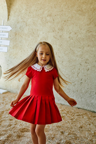 Patachou Red Collared Dress