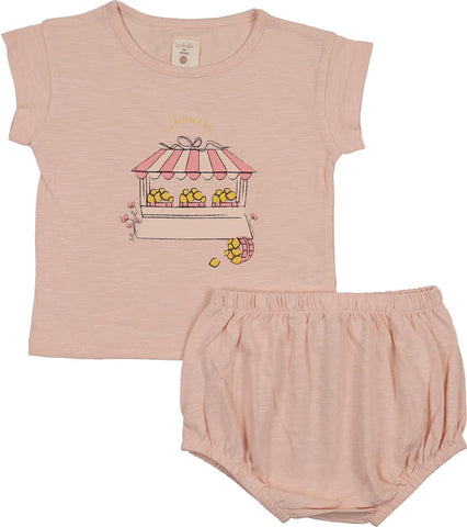 Lil Legs Cloud Pink Lemon Toddler Girl Set LPLTSG-CLPNK