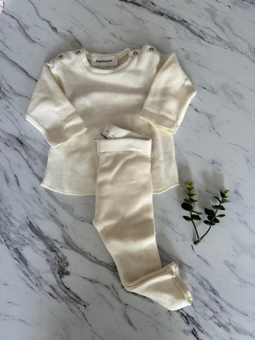 Pequeno Tocon Natural Knit Sweater & Legging Set