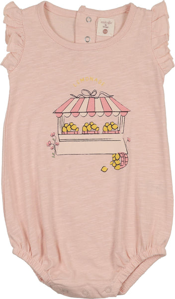 Lil Legs Cloud Pink Lemon Girl Romper LPLRG-CLPNK