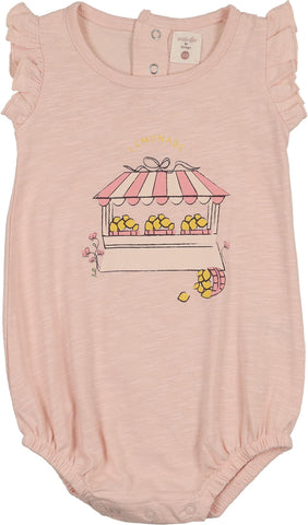 Lil Legs Cloud Pink Lemon Girl Romper LPLRG-CLPNK