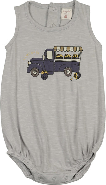 Lil Legs Pale Blue Lemon Boy Romper LPLRB-PBLU