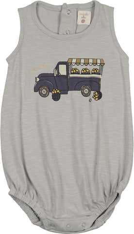 Lil Legs Pale Blue Lemon Boy Romper LPLRB-PBLU