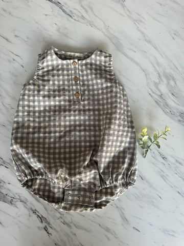 Tiny Bunny Checkered Romper