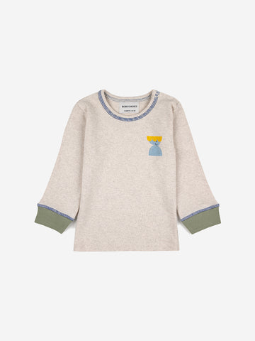 Bobo Choses Baby Beige Funny Blue Friend T-shirt